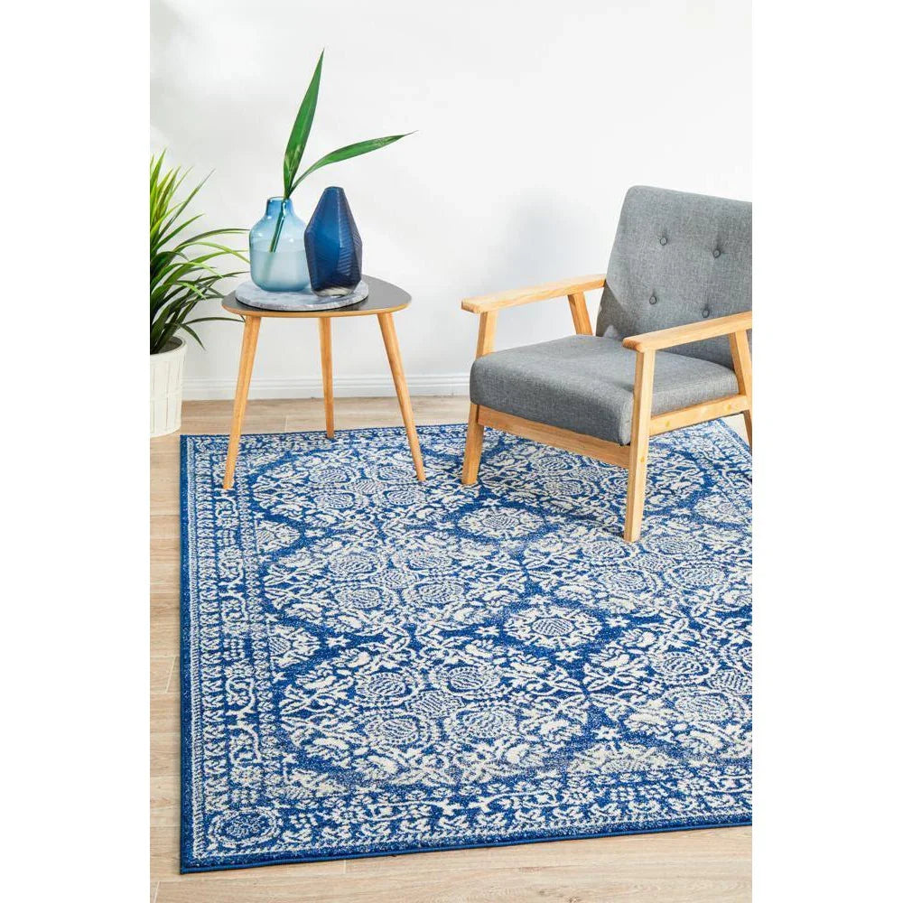 Mirage Gwyneth Stunning Transitional Navy Rug - ICONIC RUGS