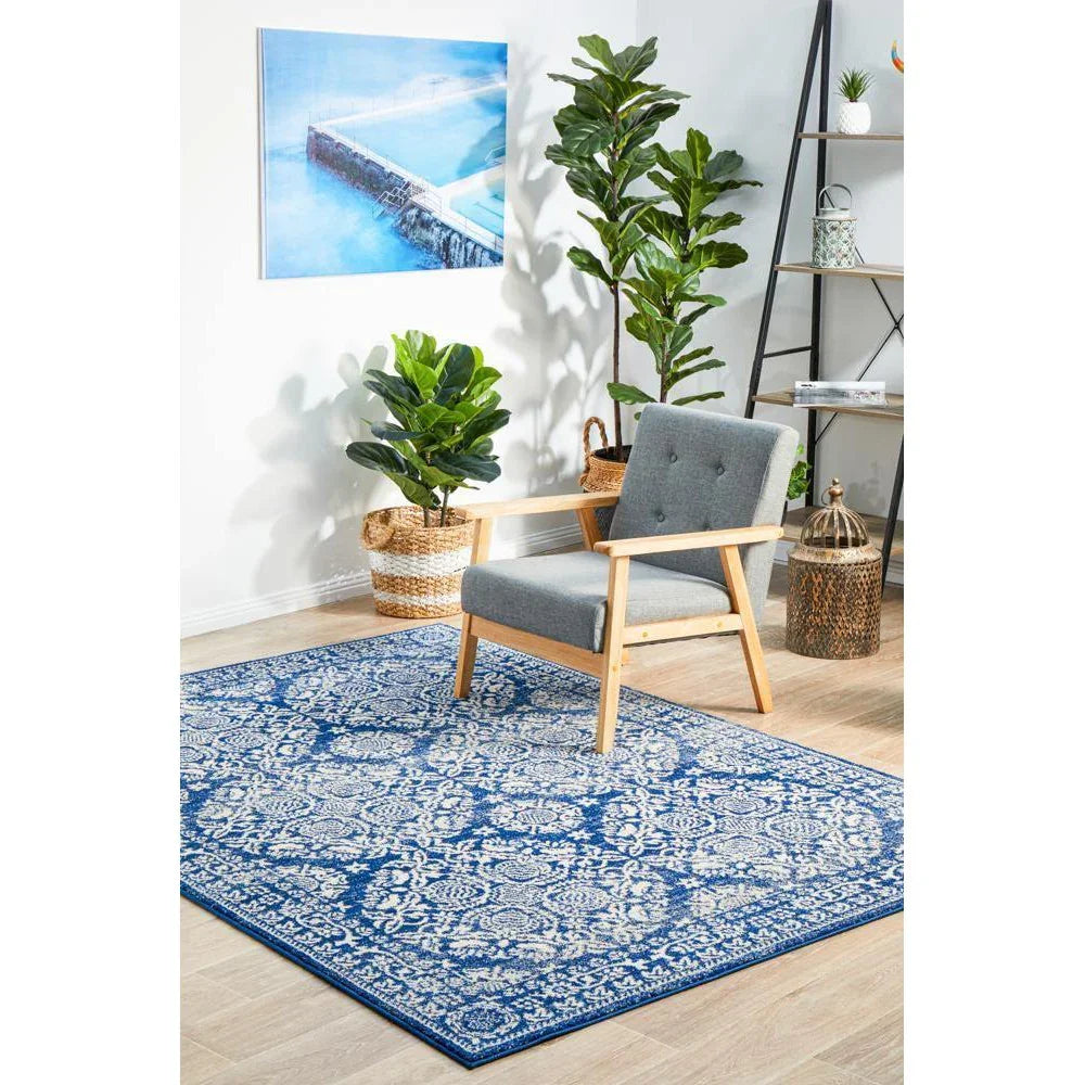 Mirage Gwyneth Stunning Transitional Navy Rug - ICONIC RUGS