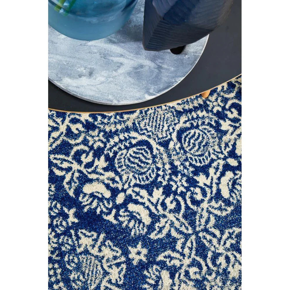 Mirage Gwyneth Stunning Transitional Navy Rug - ICONIC RUGS