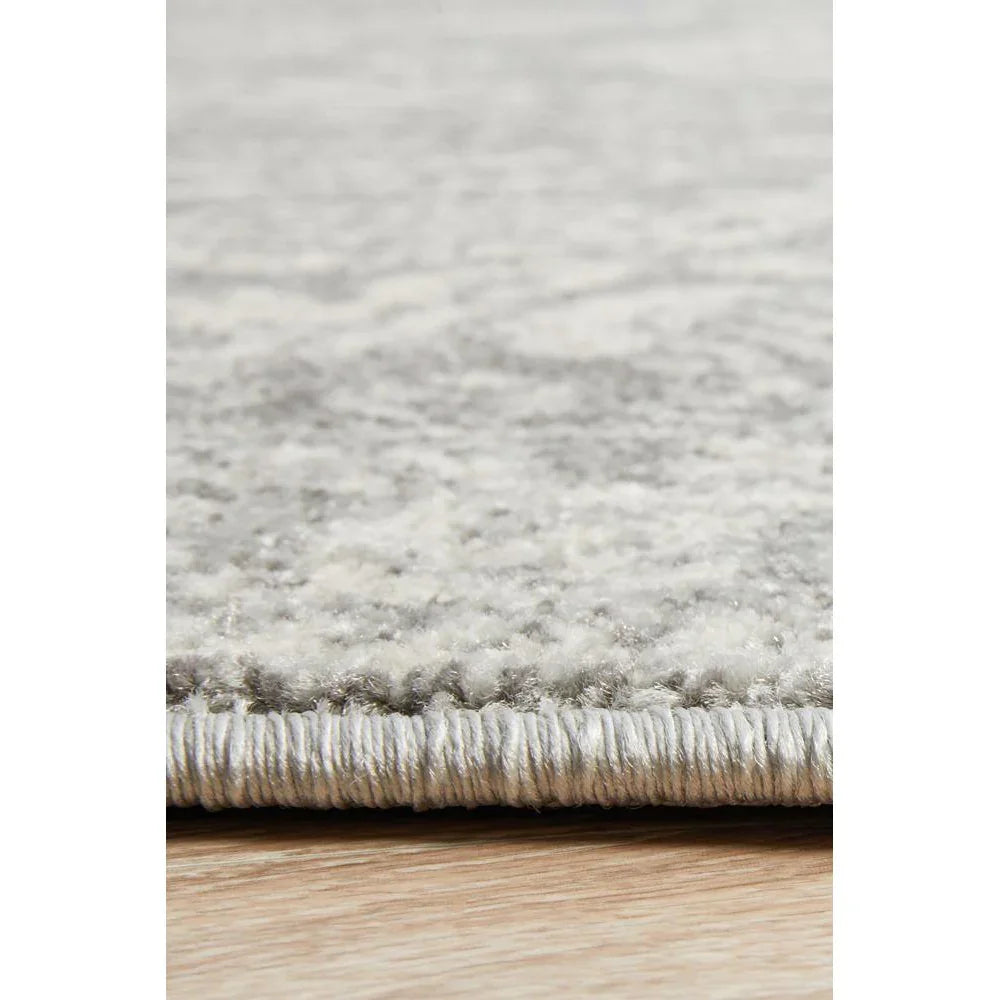 Mirage Gwyneth Stunning Transitional Silver Round Rug - ICONIC RUGS