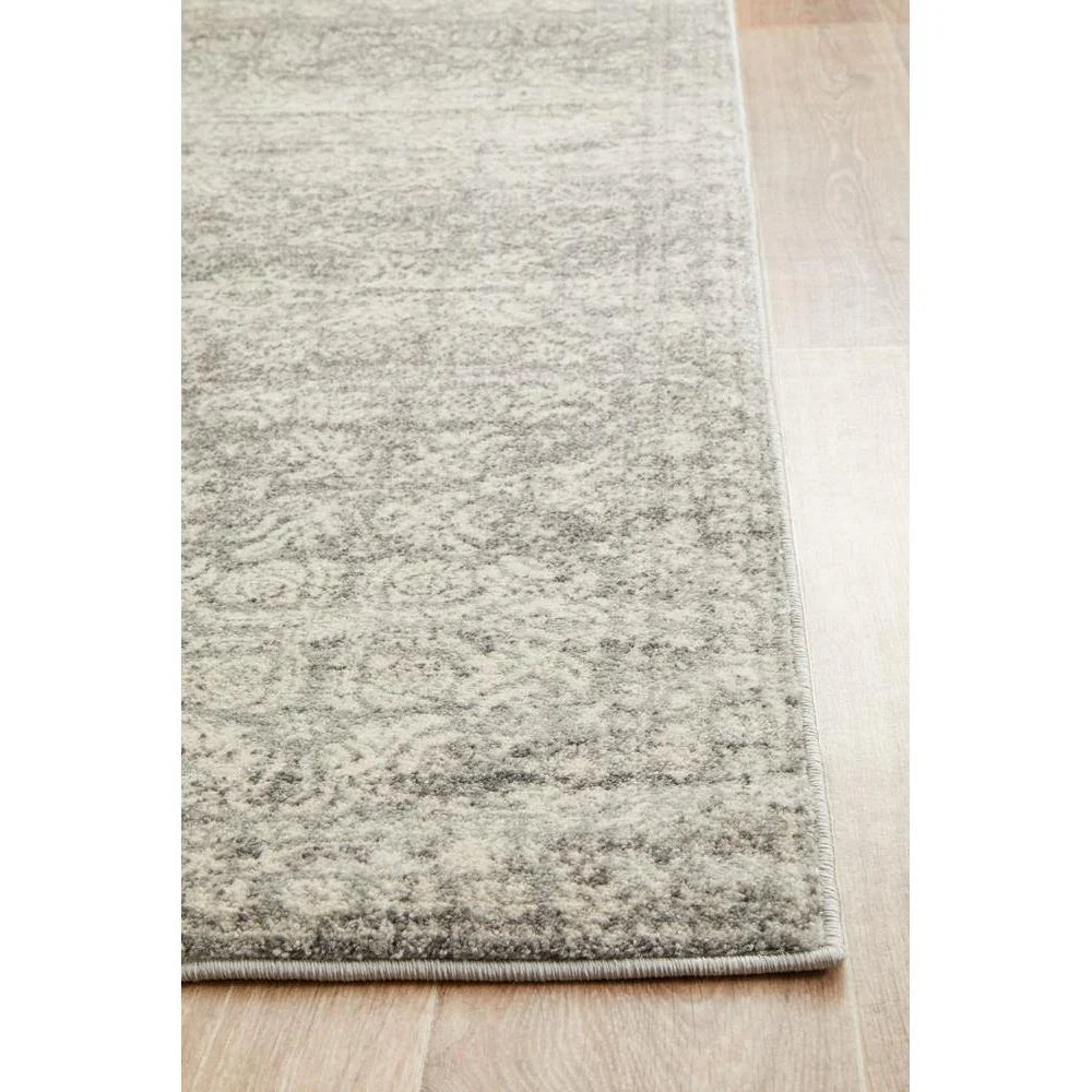 Mirage Gwyneth Stunning Transitional Silver Runner Rug - ICONIC RUGS