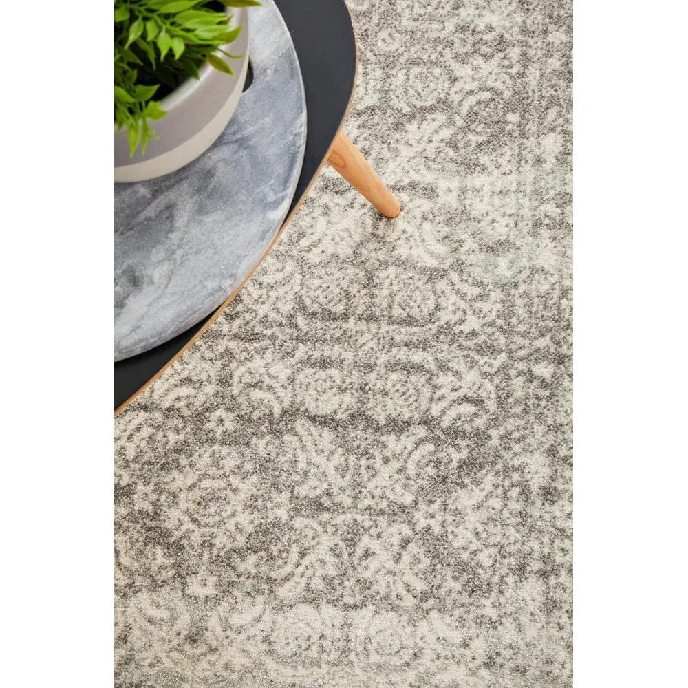 Mirage Gwyneth Stunning Transitional Silver Runner Rug - ICONIC RUGS