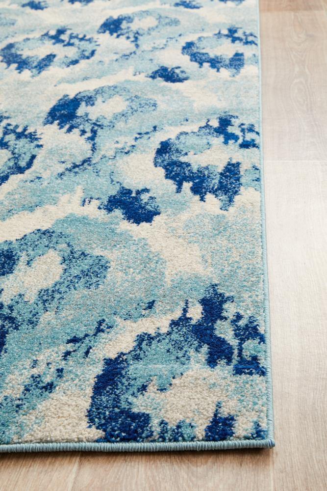 Mirage Lesley Whimsical Blue Runner Rug - ICONIC RUGS