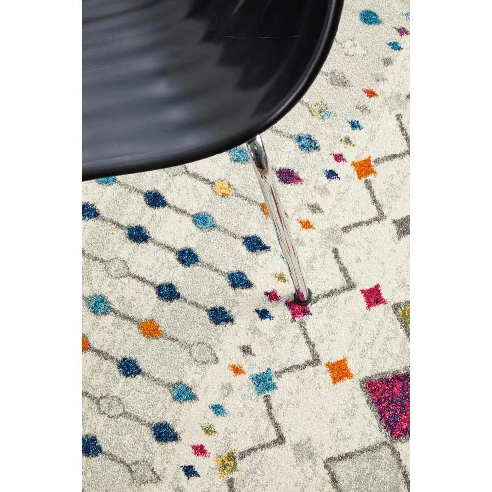 Mirage Peggy Tribal Morrocan Style Multi Round Rug - ICONIC RUGS