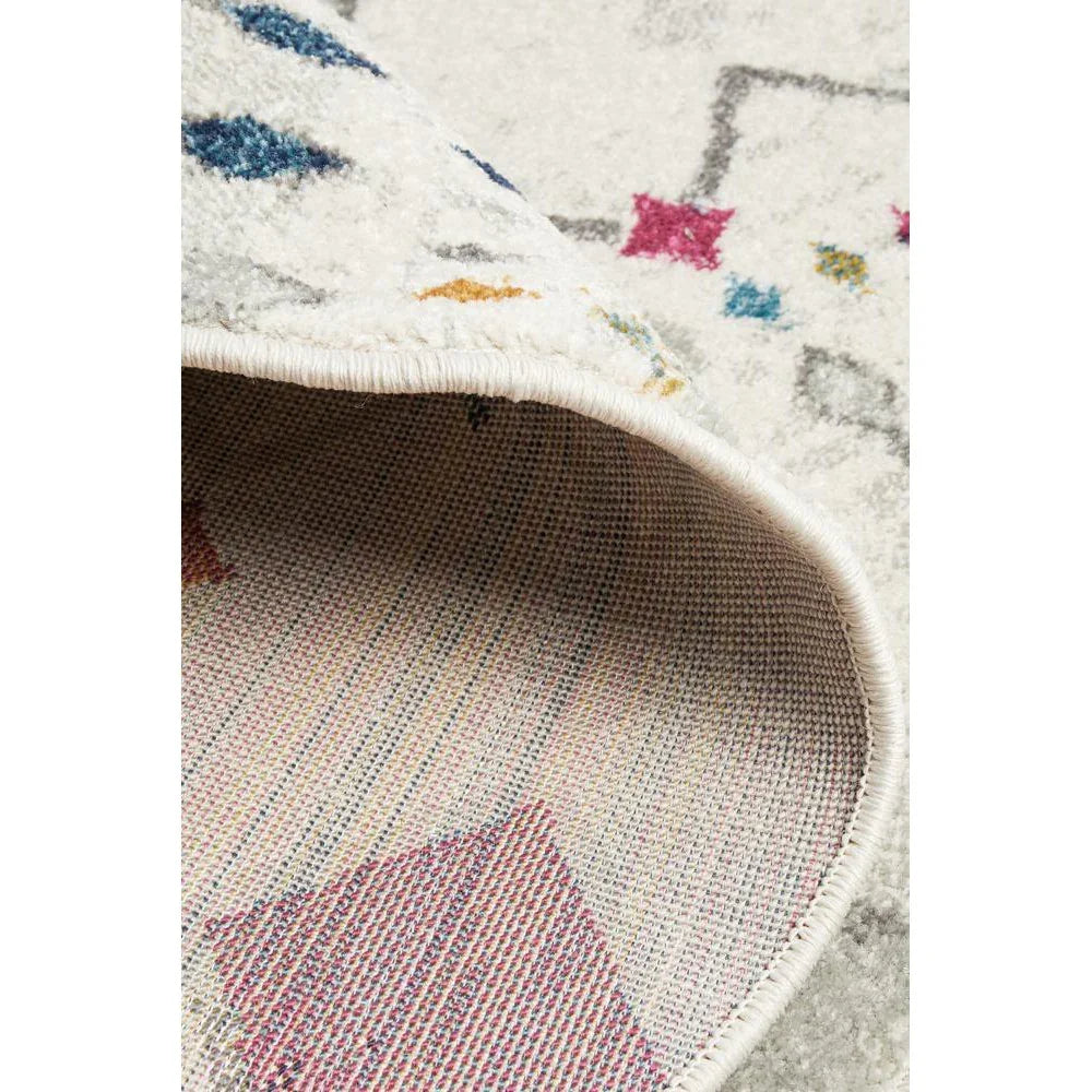 Mirage Peggy Tribal Morrocan Style Multi Round Rug - ICONIC RUGS