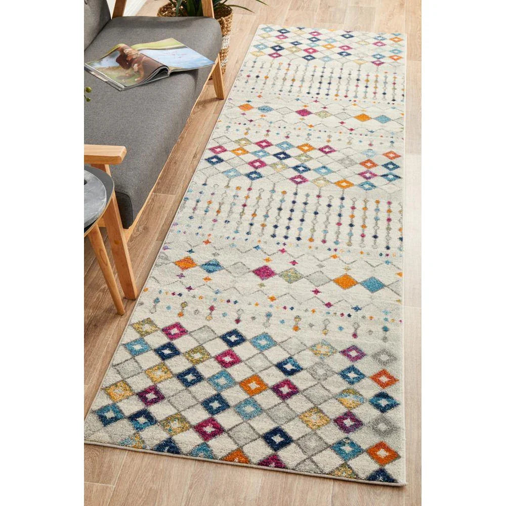 Mirage Peggy Tribal Morrocan Style Multi Runner Rug - ICONIC RUGS
