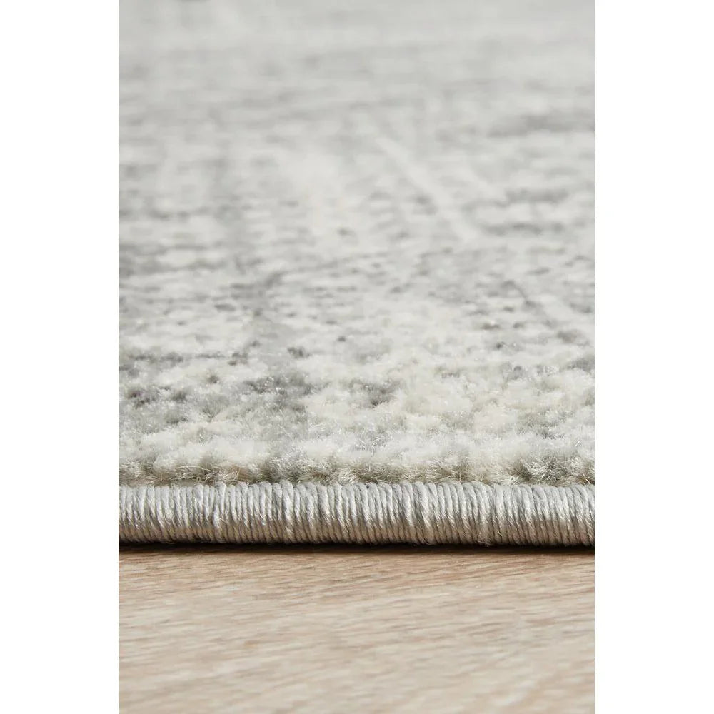 Mirage Zelda Silver Grey Round Rug - ICONIC RUGS
