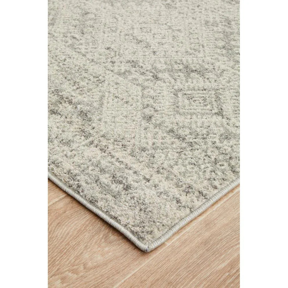 Mirage Zelda Silver Grey Runner Rug - ICONIC RUGS