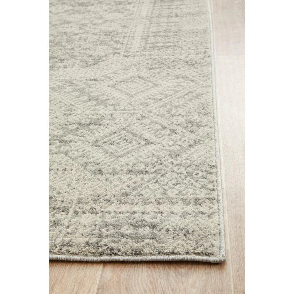 Mirage Zelda Silver Grey Runner Rug - ICONIC RUGS