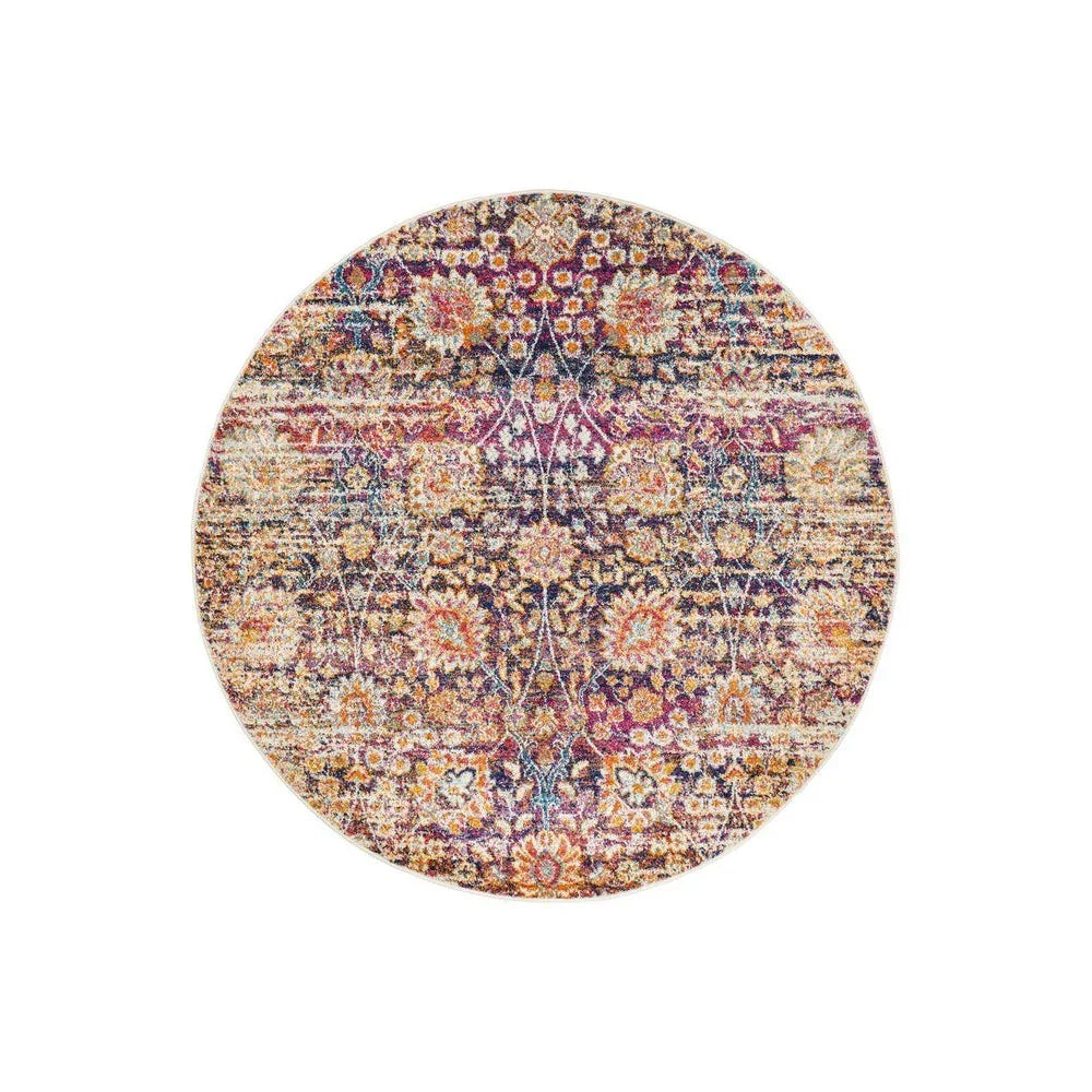 Mirage Zolan Transitional Multi Round Rug - ICONIC RUGS