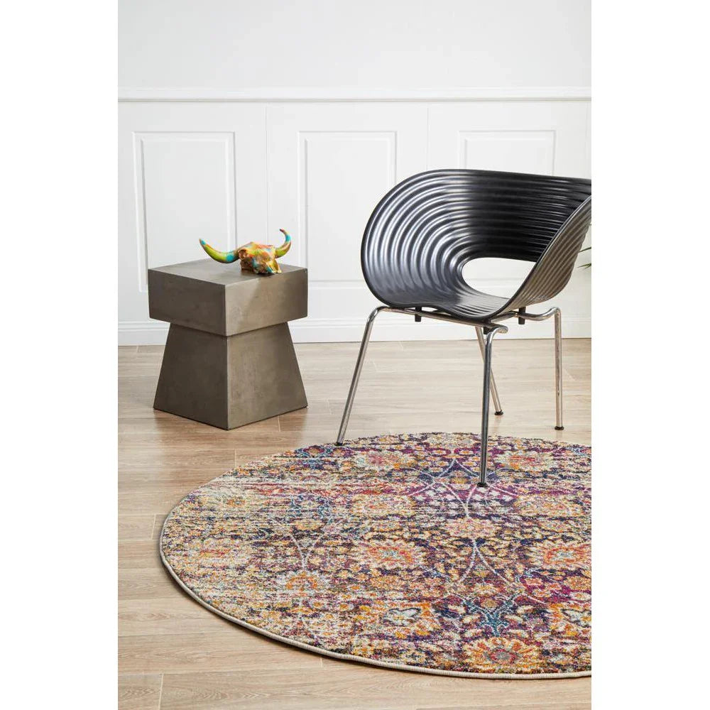 Mirage Zolan Transitional Multi Round Rug - ICONIC RUGS