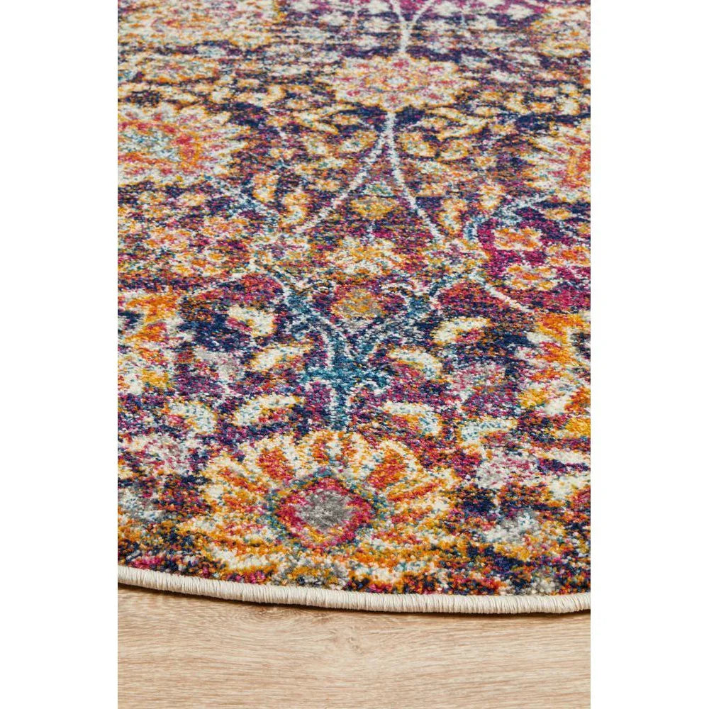 Mirage Zolan Transitional Multi Round Rug - ICONIC RUGS