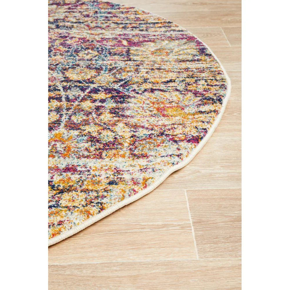 Mirage Zolan Transitional Multi Round Rug - ICONIC RUGS