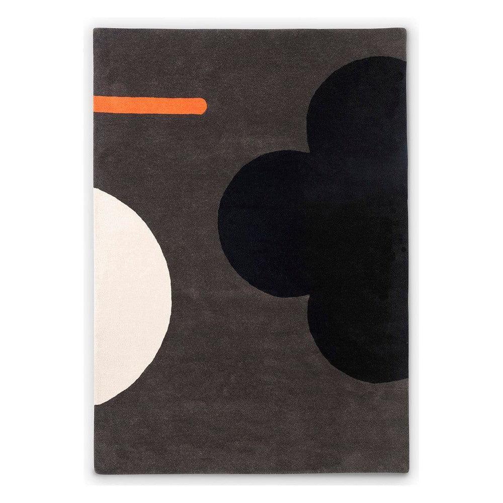 Orla Kiely Geo Flower Graphite Pure Wool Designer Rug