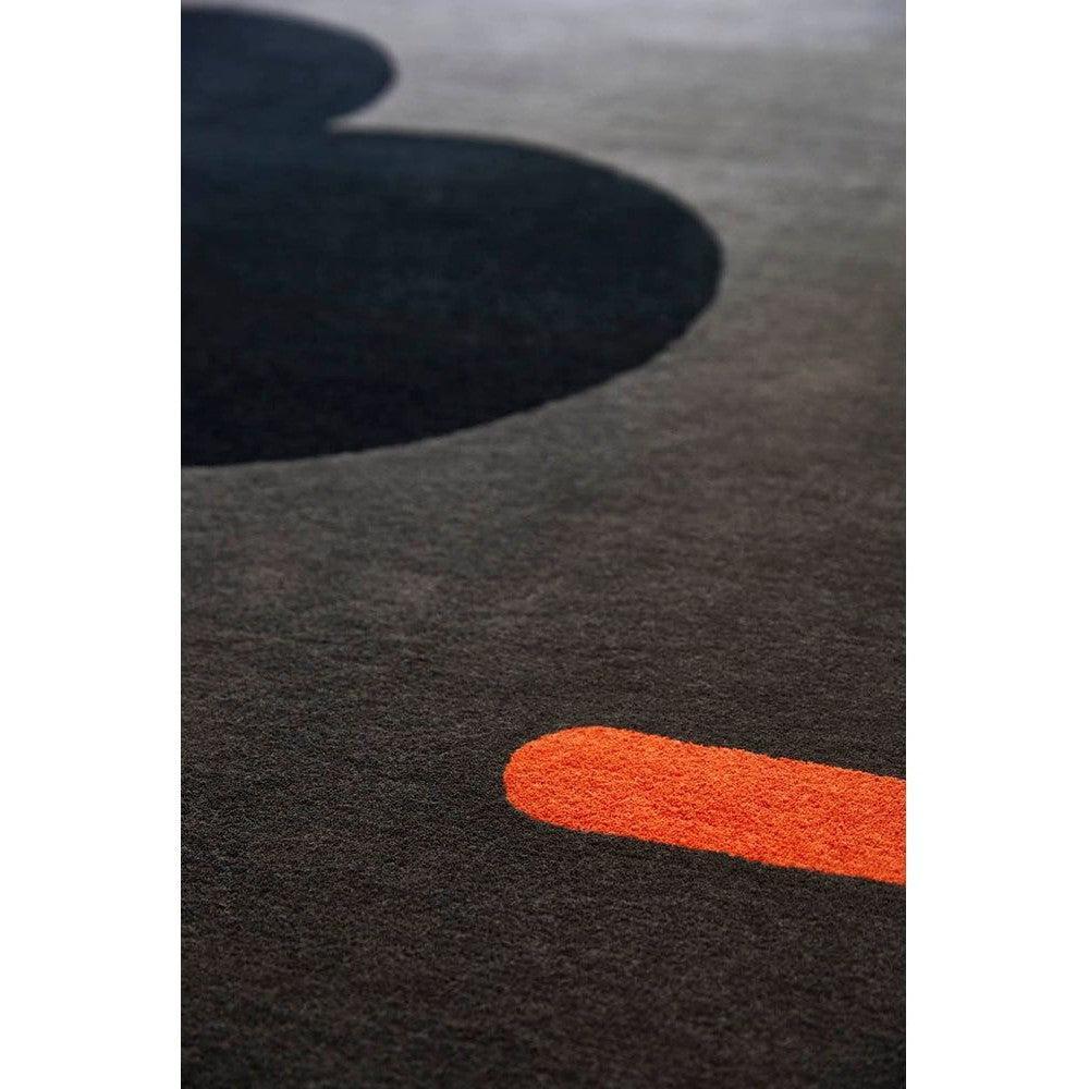 Orla Kiely Geo Flower Graphite Pure Wool Designer Rug