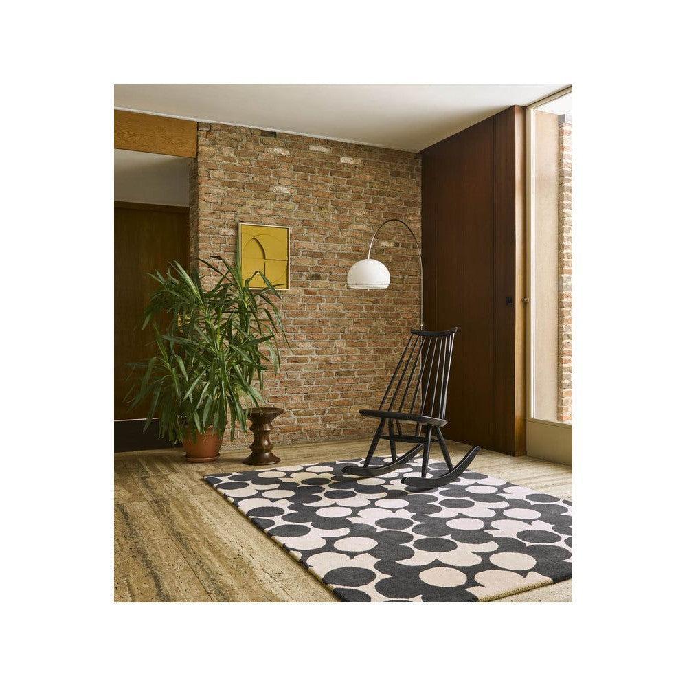 Orla Kiely Puzzle Flower Slate Pure Wool Designer Rug