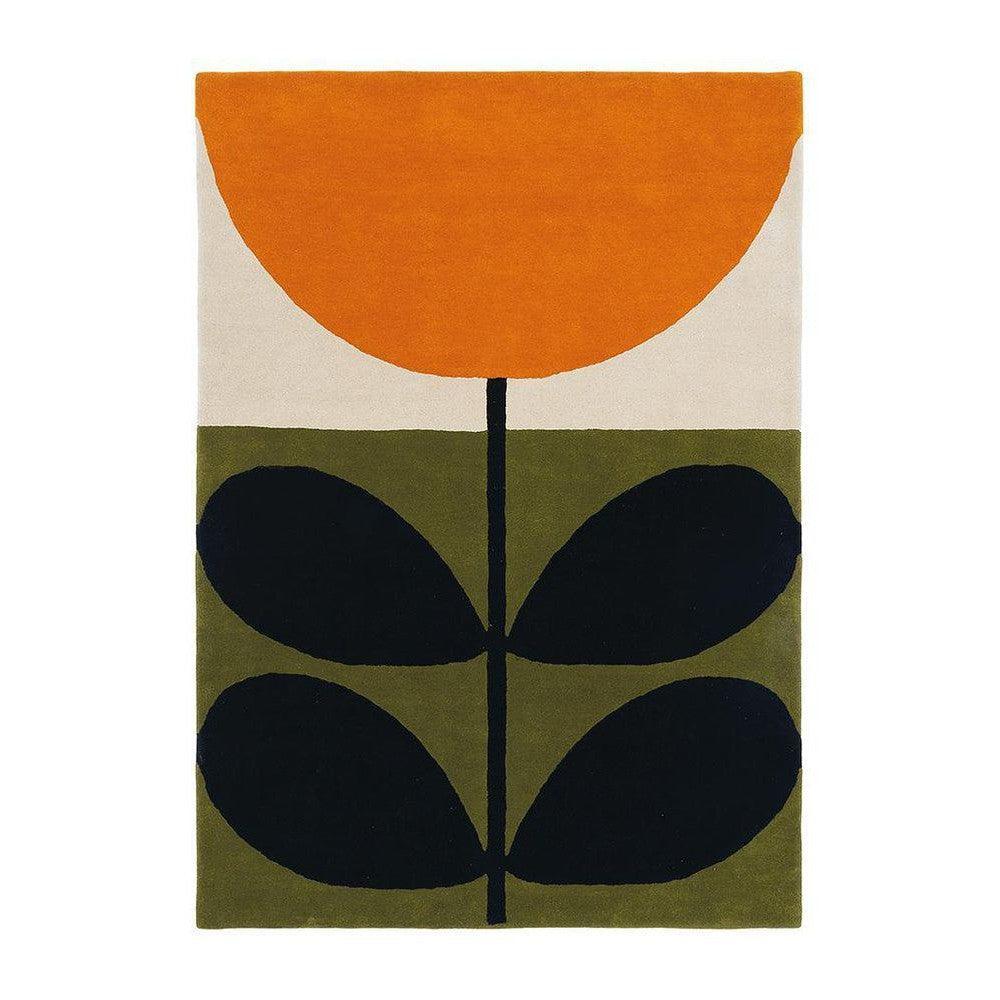 Orla Kiely Stem Black Pure Wool Designer Rug
