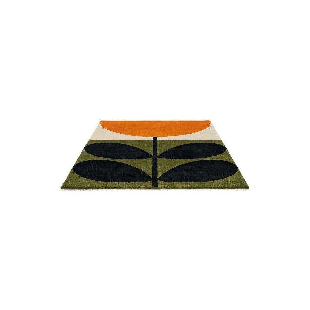 Orla Kiely Stem Black Pure Wool Designer Rug
