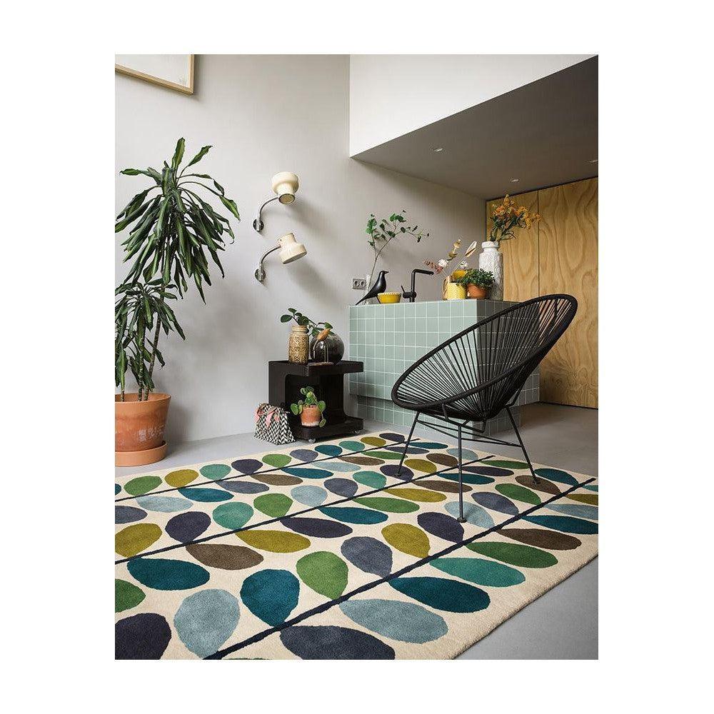 Orla Kiely Stem Kingfisher Pure Wool Designer Rug