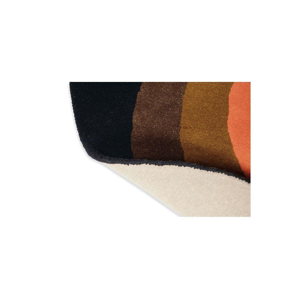 Orla Kiely Sunflower Pink Pure Wool Designer Round Rug