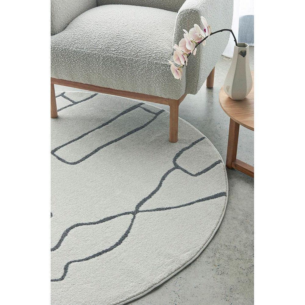Pardis Amy Grey Round Rug