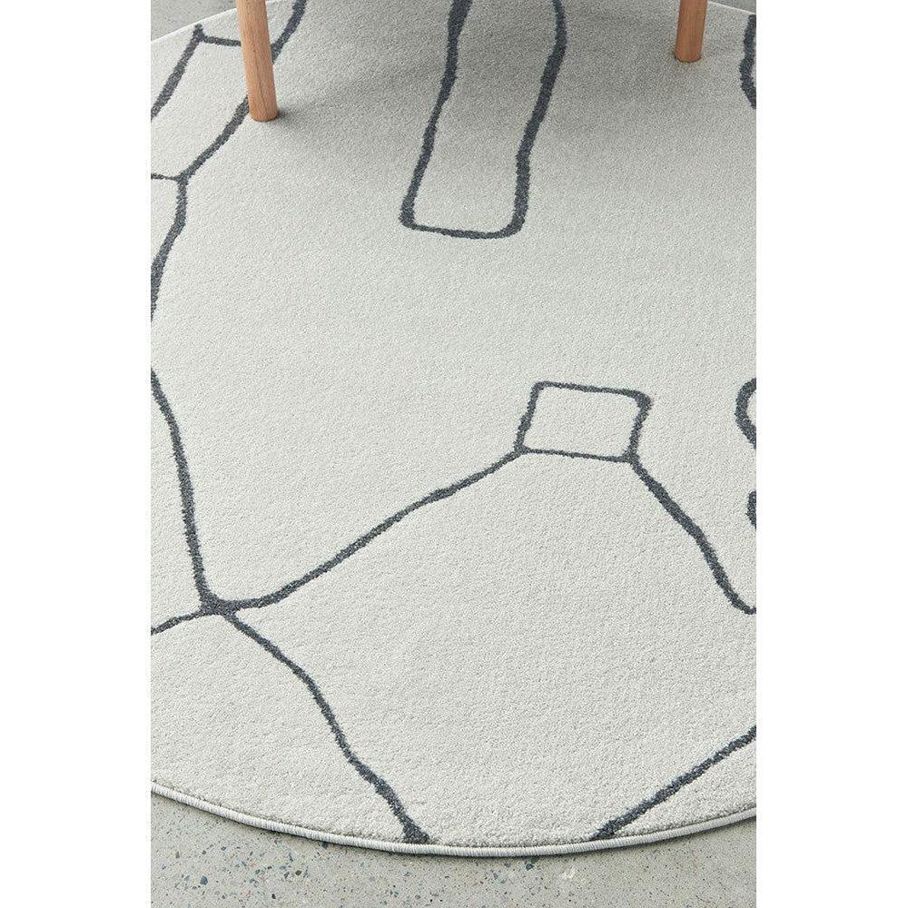 Pardis Amy Grey Round Rug