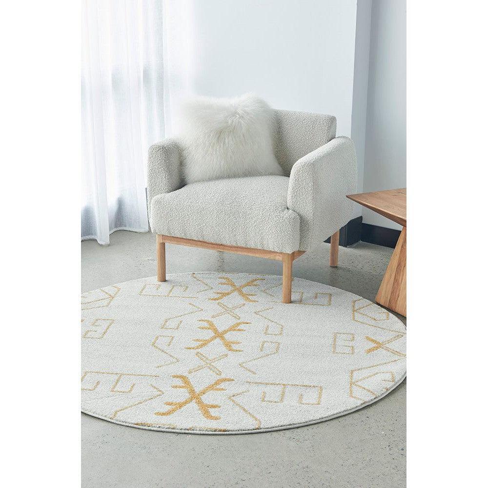Pardis Cala Gold Round Rug