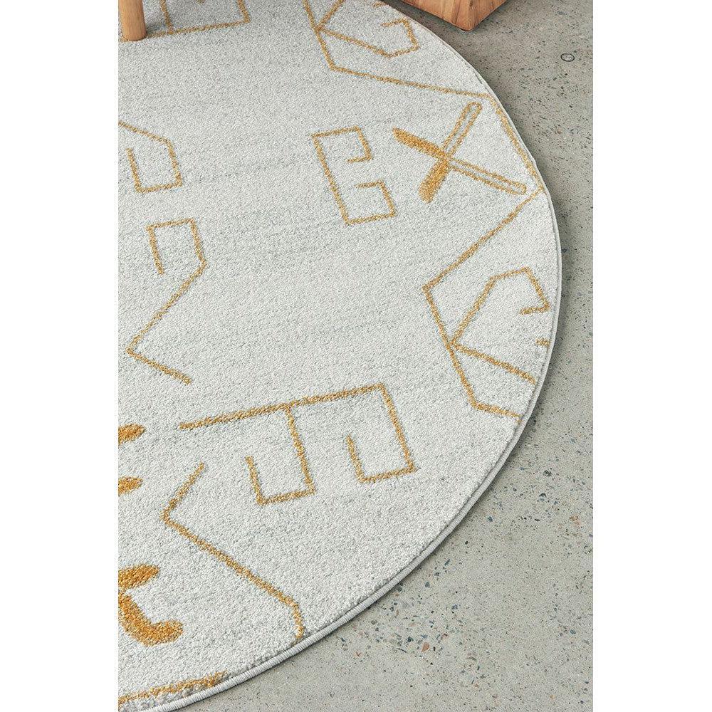 Pardis Cala Gold Round Rug