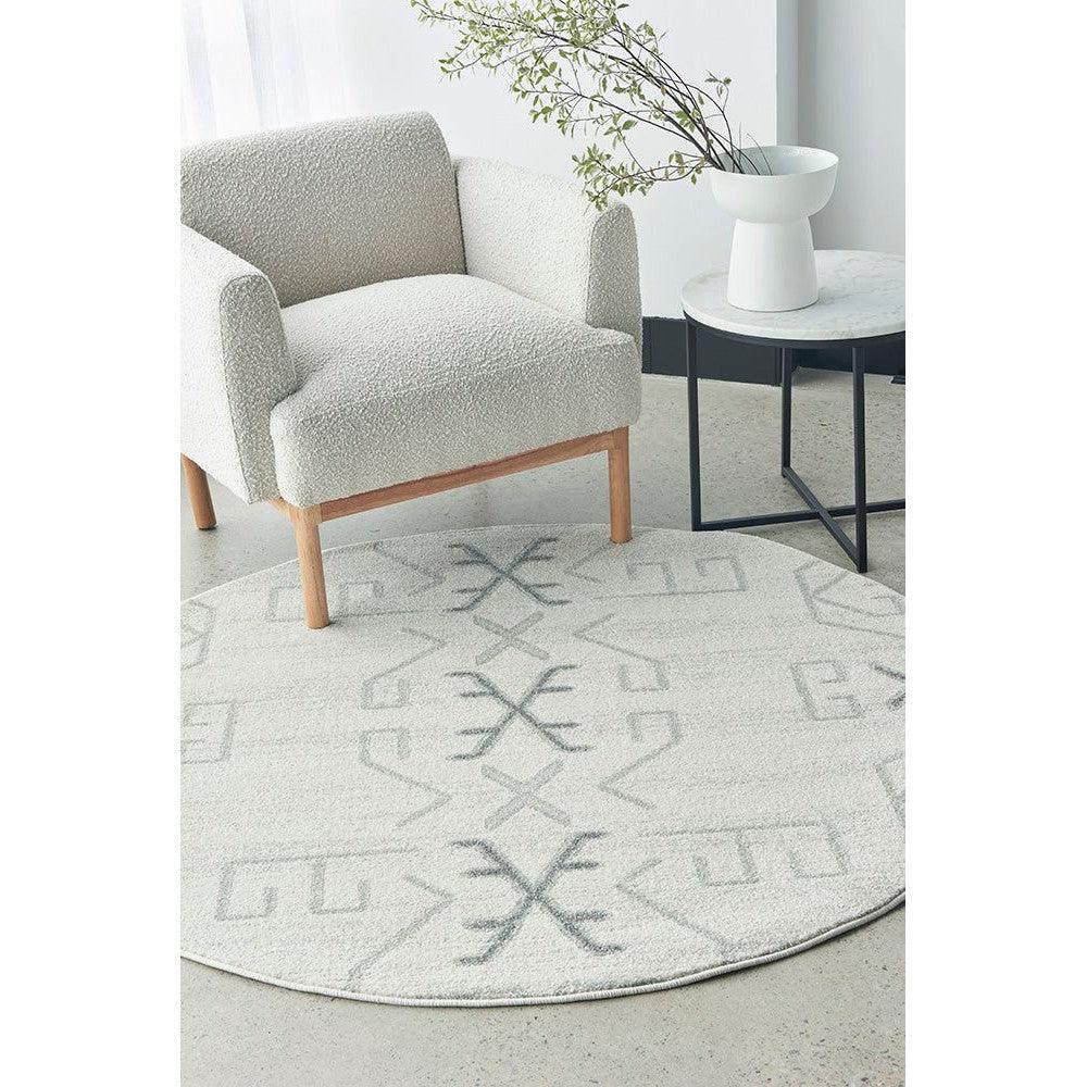 Pardis Cala Grey Round Rug