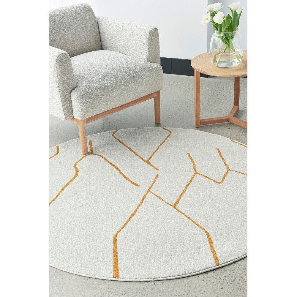 Pardis Ivy Gold Round Rug