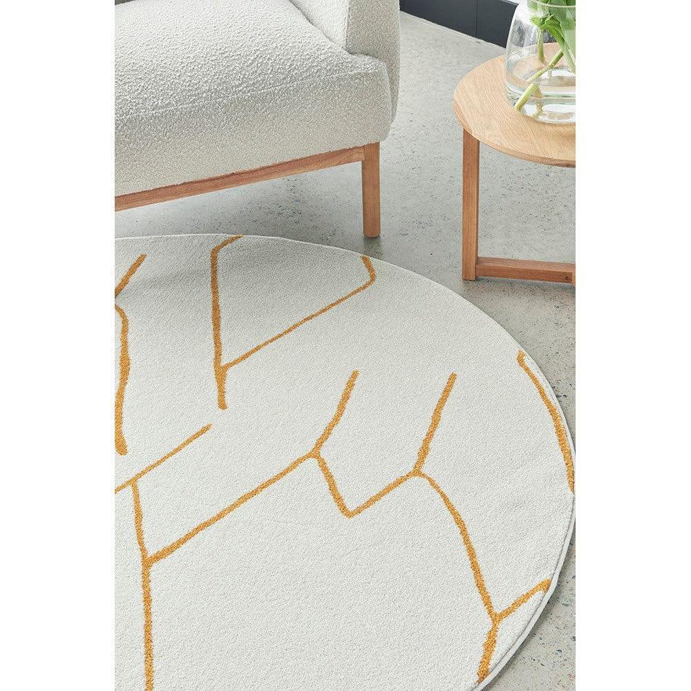 Pardis Ivy Gold Round Rug