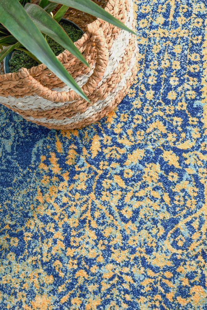 Radiance Royal Blue Runner Rug - ICONIC RUGS