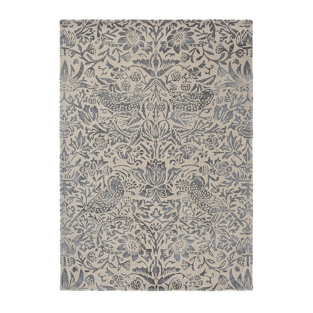 Pure Strawberry Thief Ink Pure Wool Designer Rug