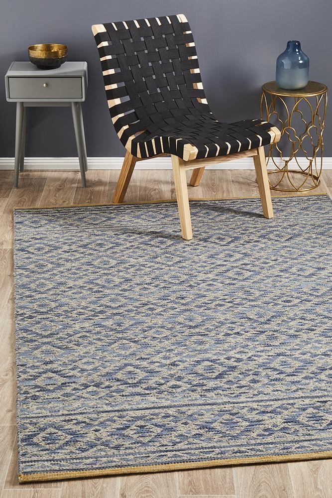 Relic Harvey Blue Natural Rug - ICONIC RUGS