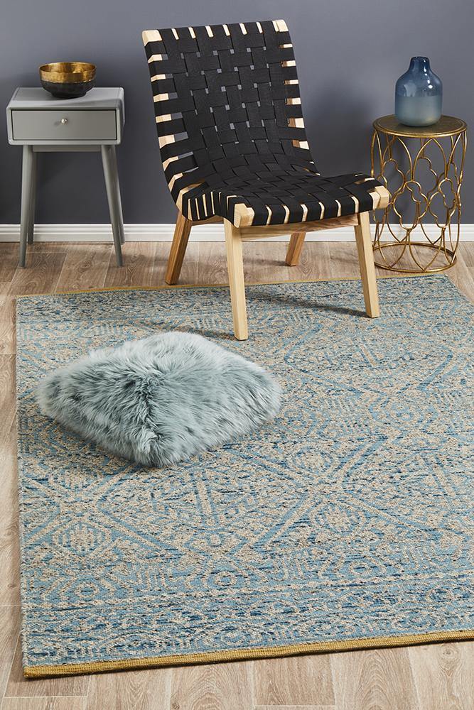 Relic Hunter Blue Grey Rug - ICONIC RUGS