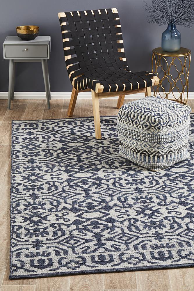 Relic Kian Silver Navy Rug - ICONIC RUGS