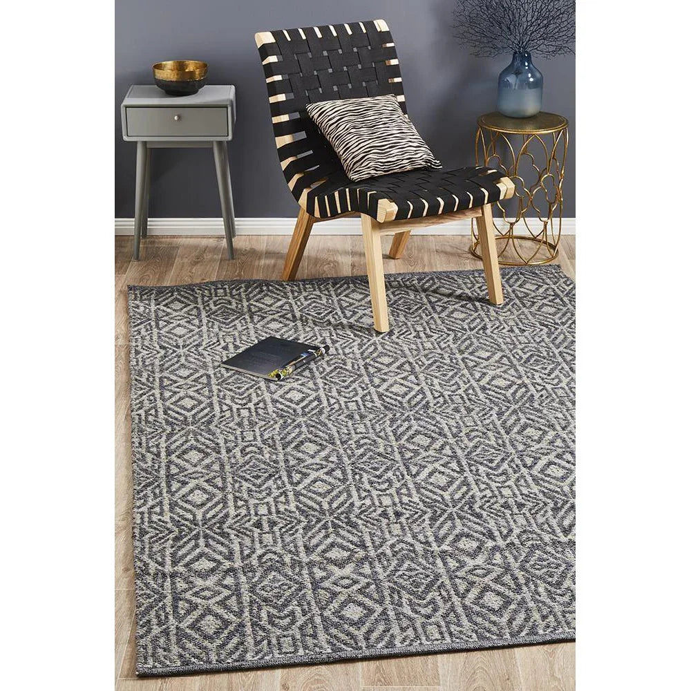 Relic Sammy Graphite Cobolt Rug - ICONIC RUGS
