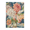 Sanderson Dahlia & Rosehip Teal Pure Wool Designer Rug
