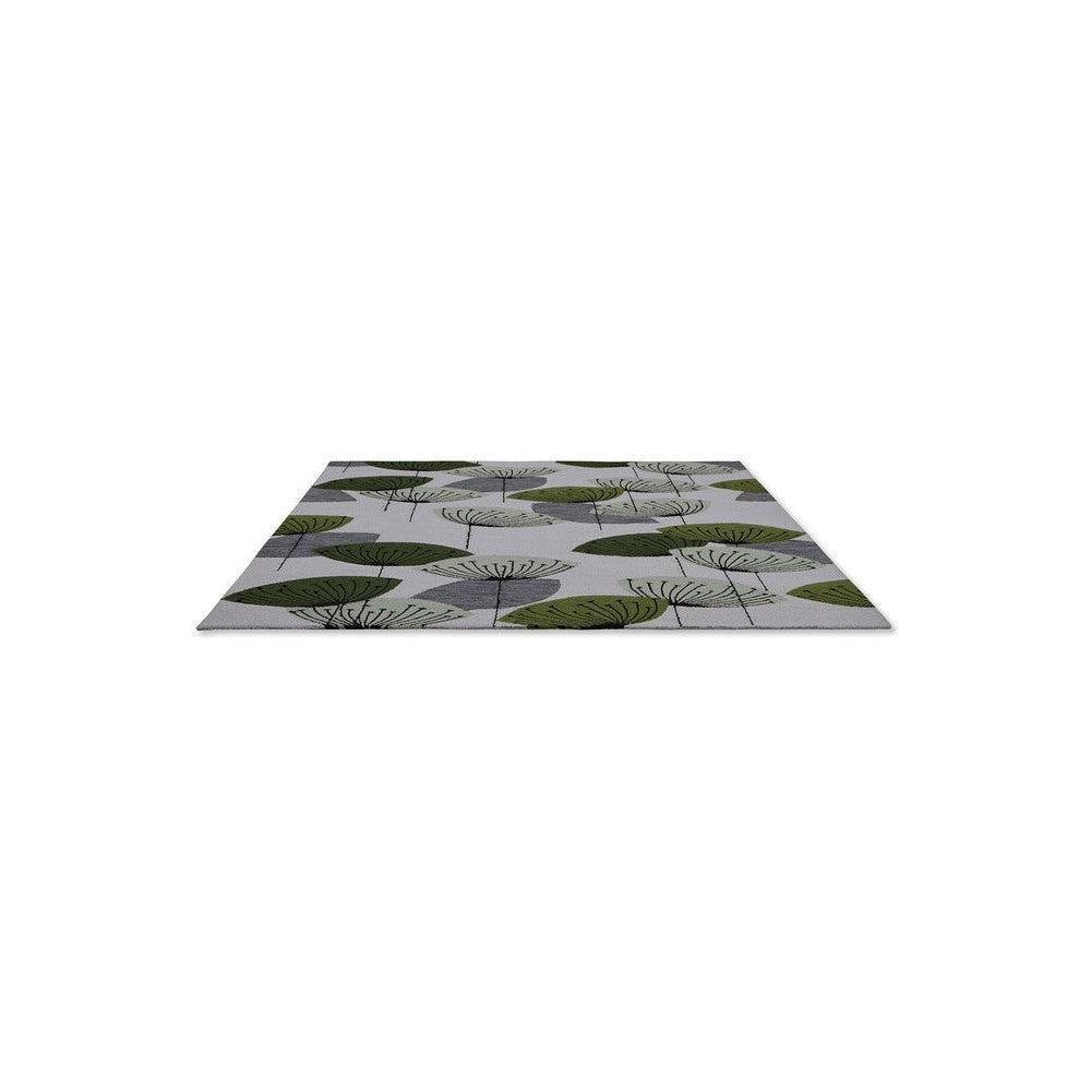 Sanderson Dandelion Clocks Botanical Green Outdoor Designer Rug
