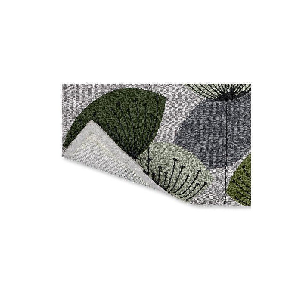 Sanderson Dandelion Clocks Botanical Green Outdoor Designer Rug