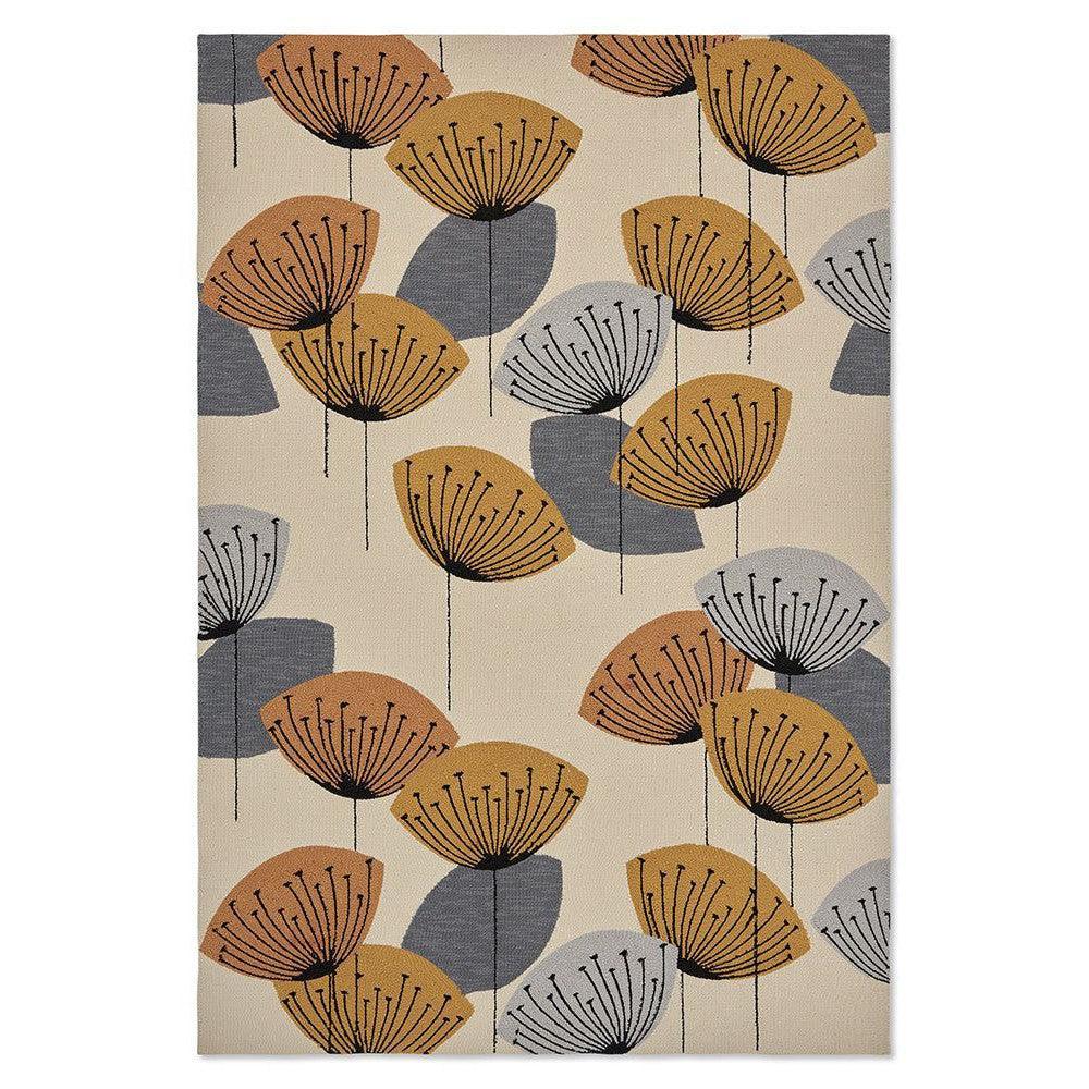 Sanderson Dandelion Clocks Ochre Outdoor Designer Rug