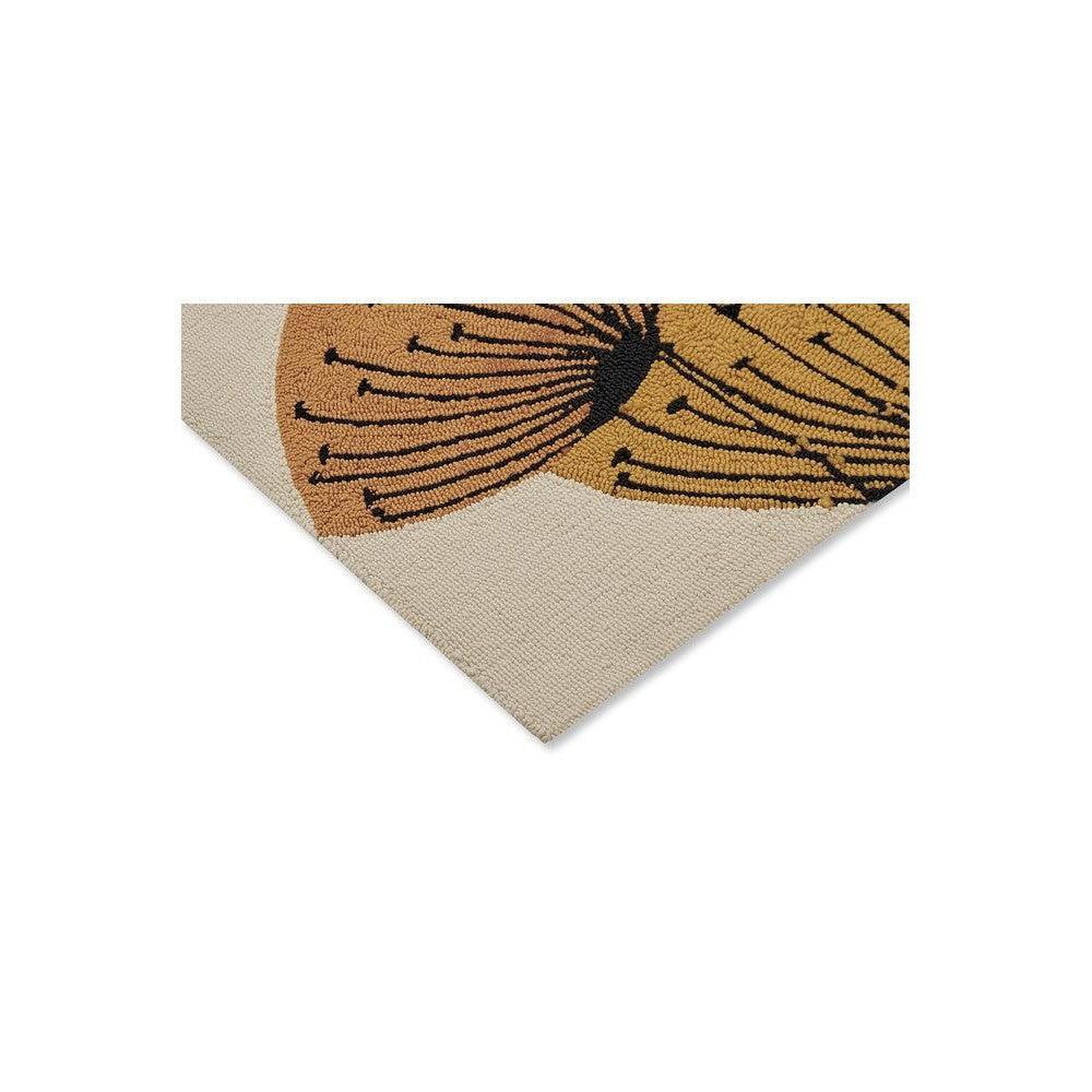 Sanderson Dandelion Clocks Ochre Outdoor Designer Rug