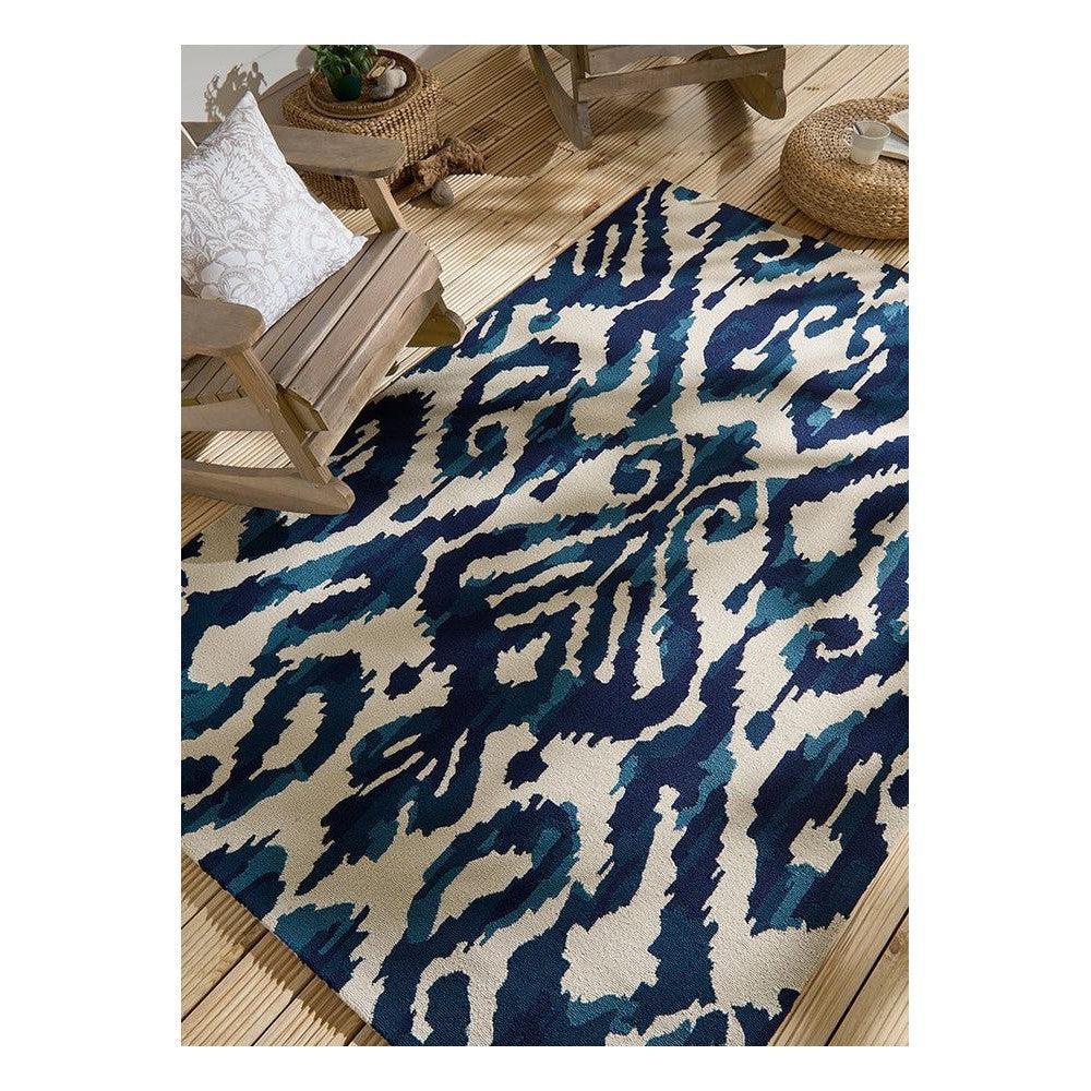 Sanderson Kasuri Indigo Outdoor Designer Rug