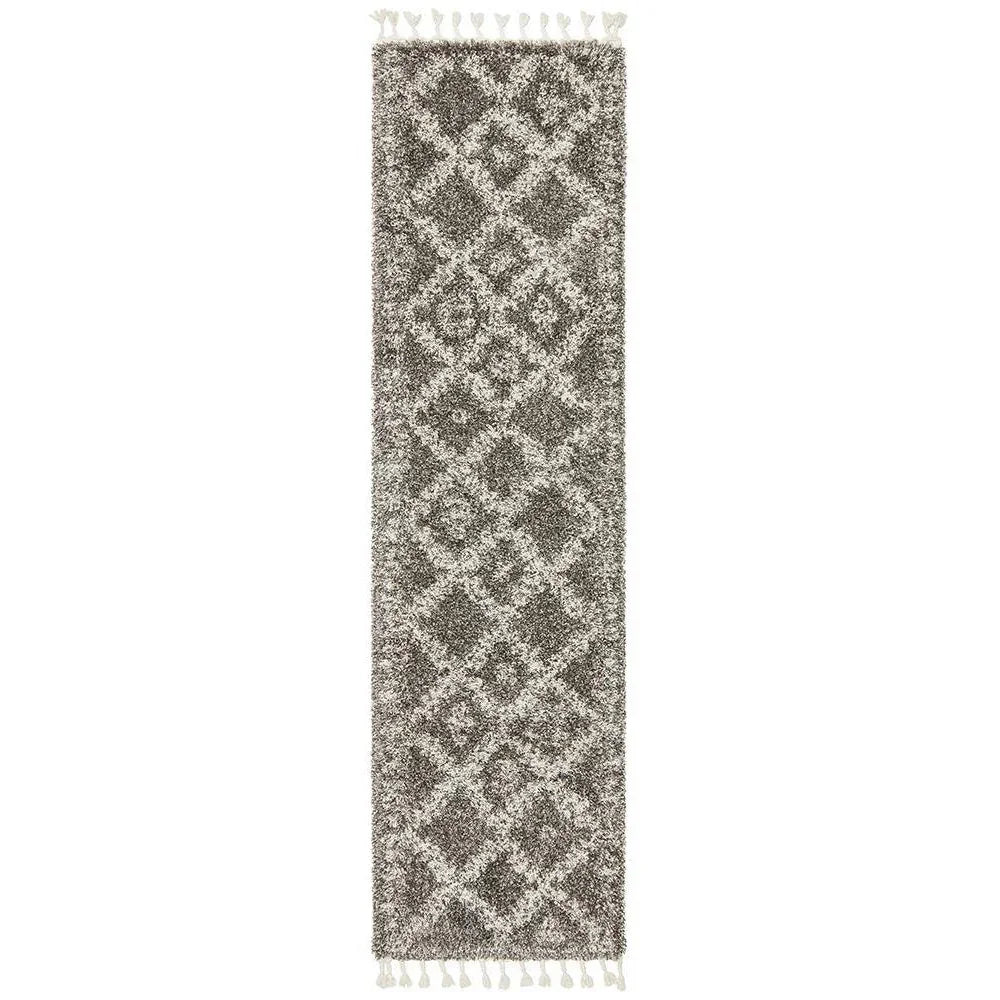 Saffron 33 Grey Runner Rug - ICONIC RUGS