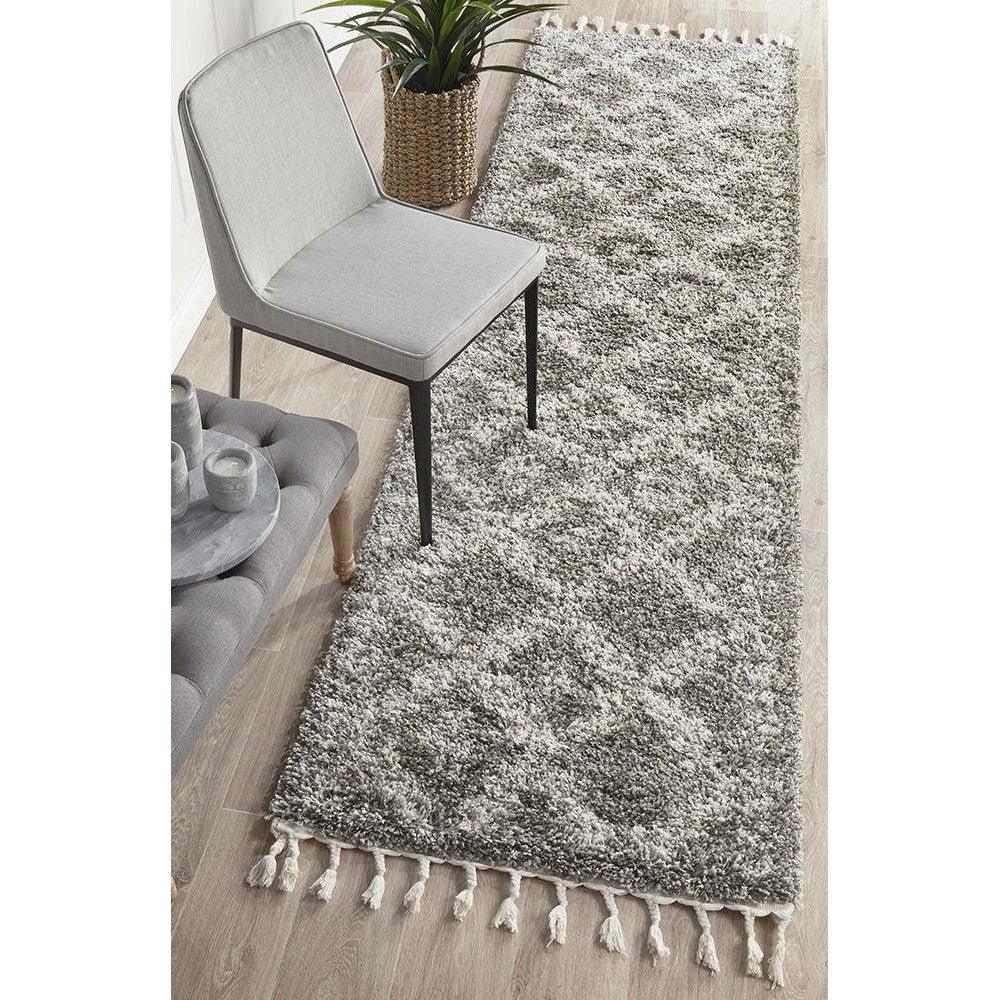 Saffron 33 Grey Runner Rug - ICONIC RUGS