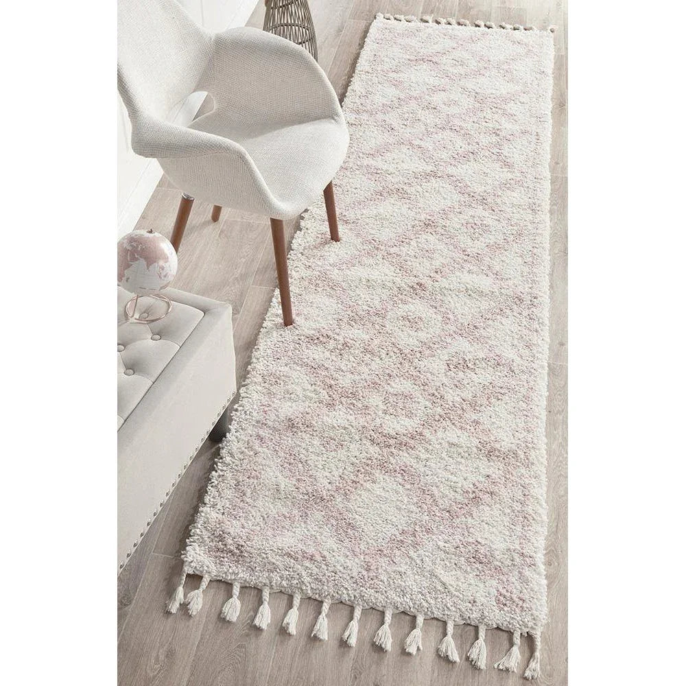 Saffron 33 Pink Runner Rug - ICONIC RUGS