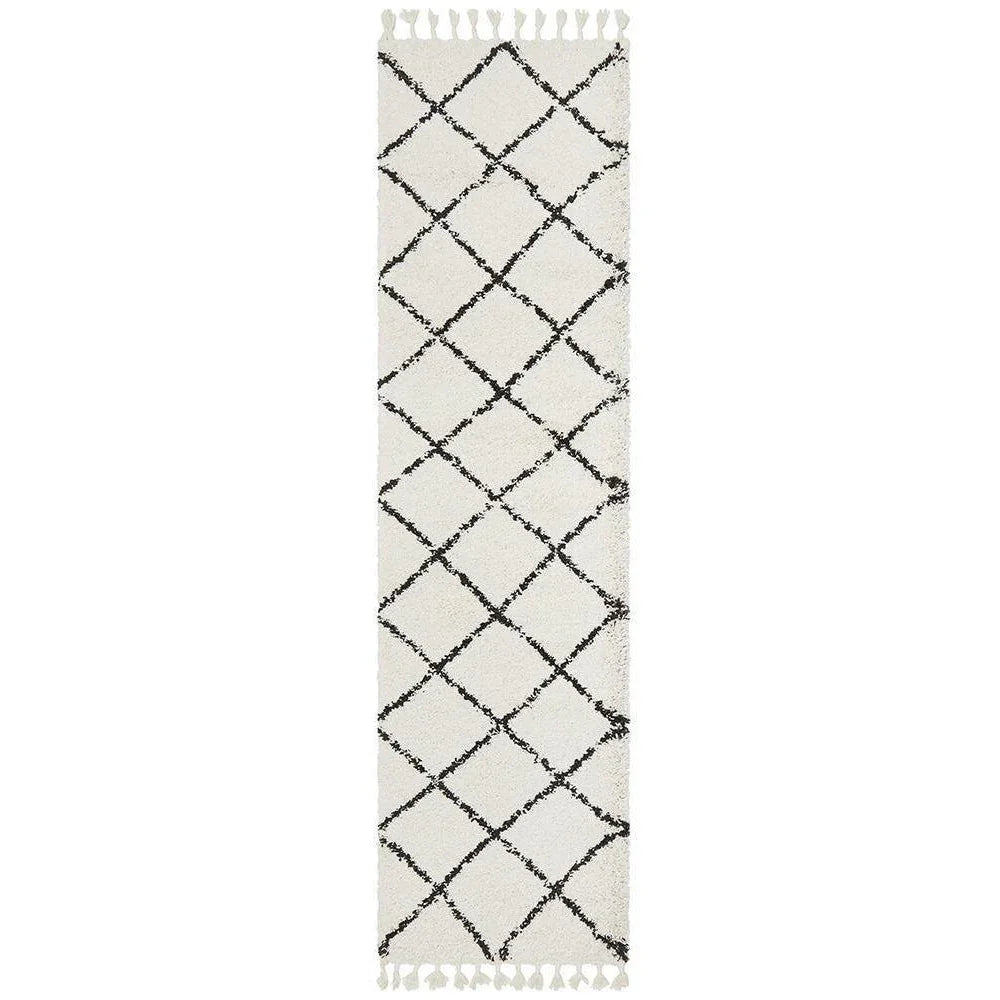 Saffron 22 White Runner Rug - ICONIC RUGS