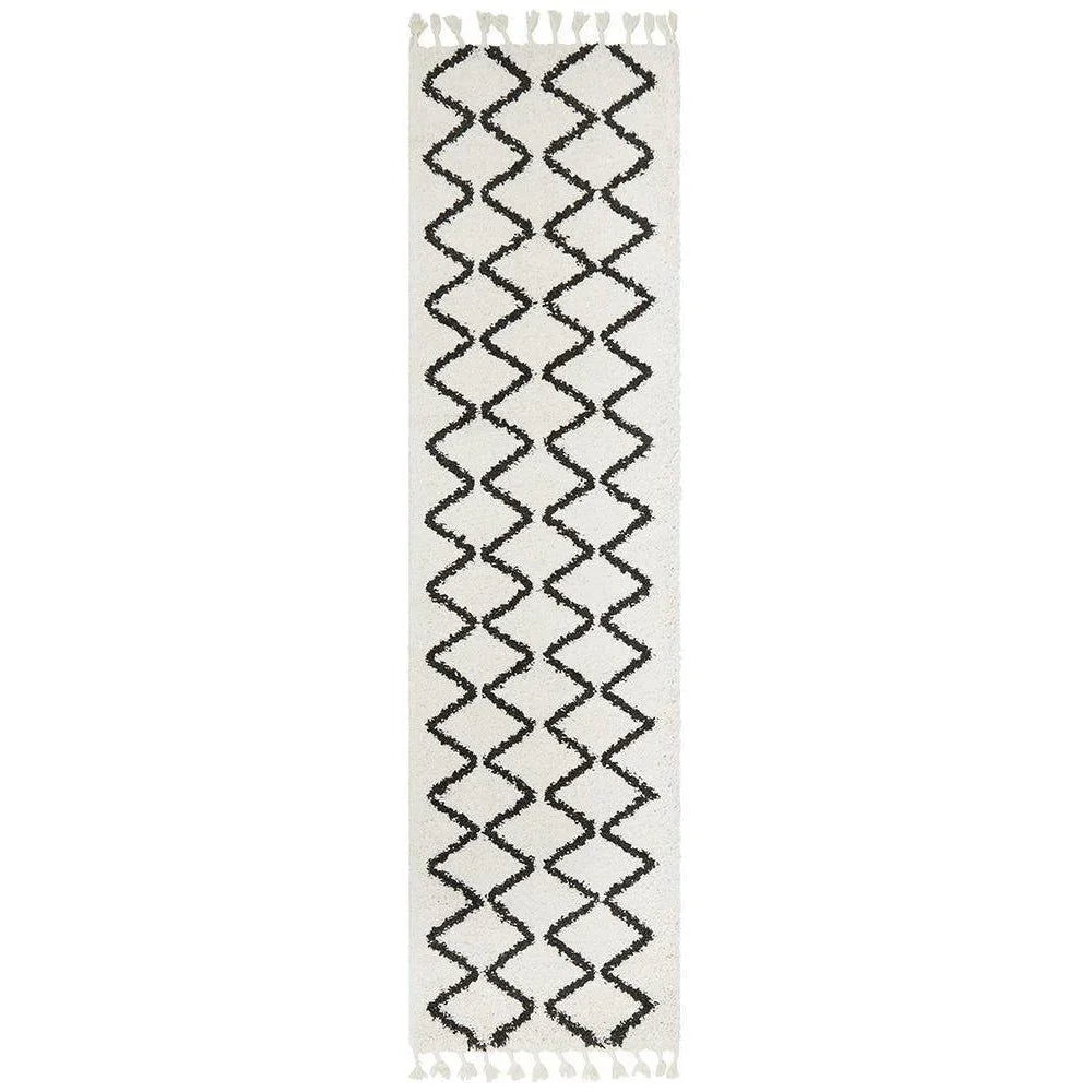Saffron 11 White Runner Rug - ICONIC RUGS