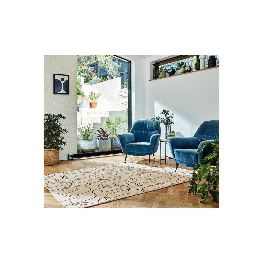 Scion Epsilon Charcoal Pure Wool Designer Rug