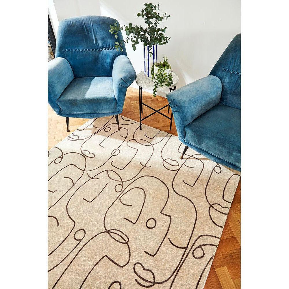 Scion Epsilon Charcoal Pure Wool Designer Rug